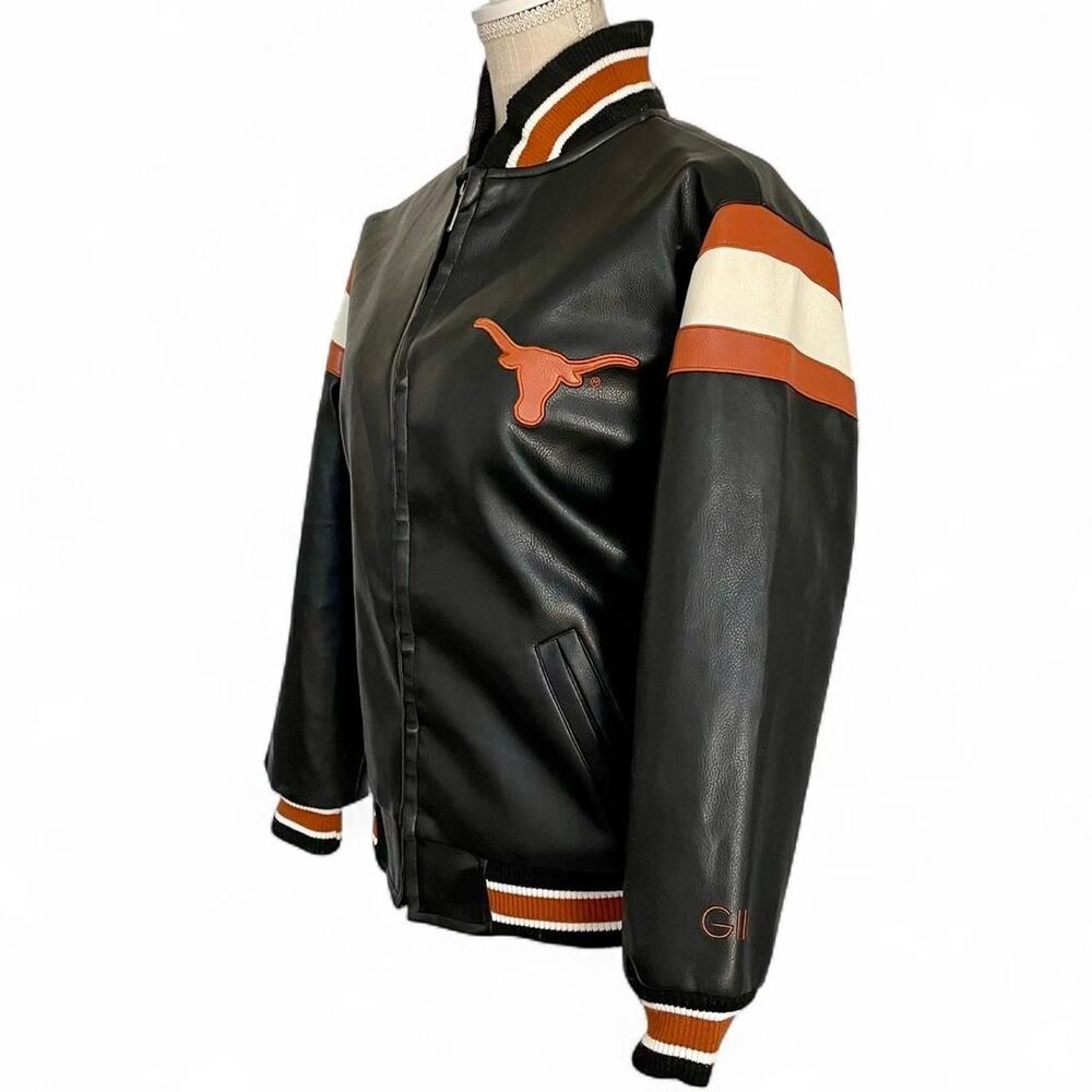 UT Austin Longhorns Letterman Bomber Jacket - Picture 4 of 8